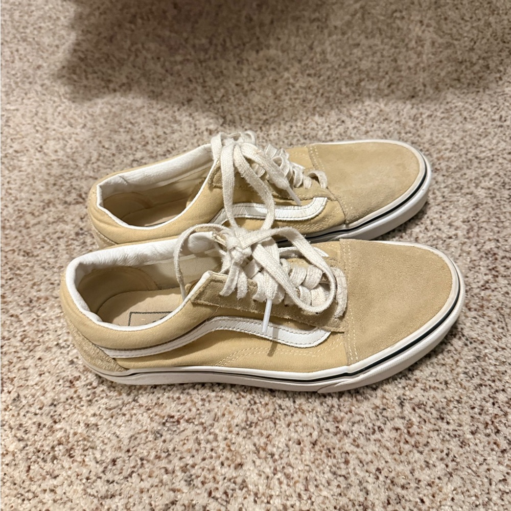 Vans Tan and White Sneakers